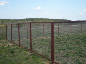 Забор из сетки рабицы в натяг секционный 12 метров фото в Электроуглях